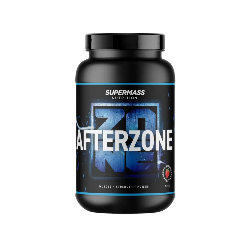 Afterzone, 920 g-Palautusjuoma-Supermass Nutrition-Strawberry-Aminopörssi