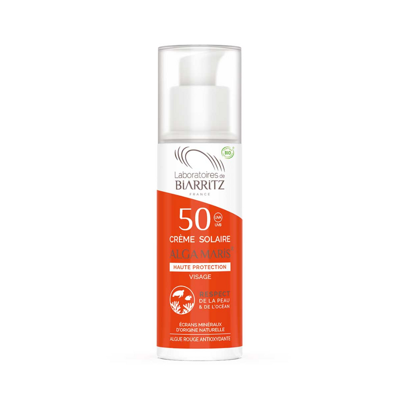 Aurinkovoide kasvoille SPF50, 50 ml-Aurinkovoide-Alga Maris-Aminopörssi