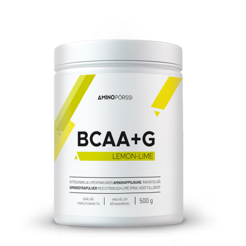 BCAA+G, 500 g-BCAA-Aminopörssi Nutrition-Lemon-lime-Aminopörssi