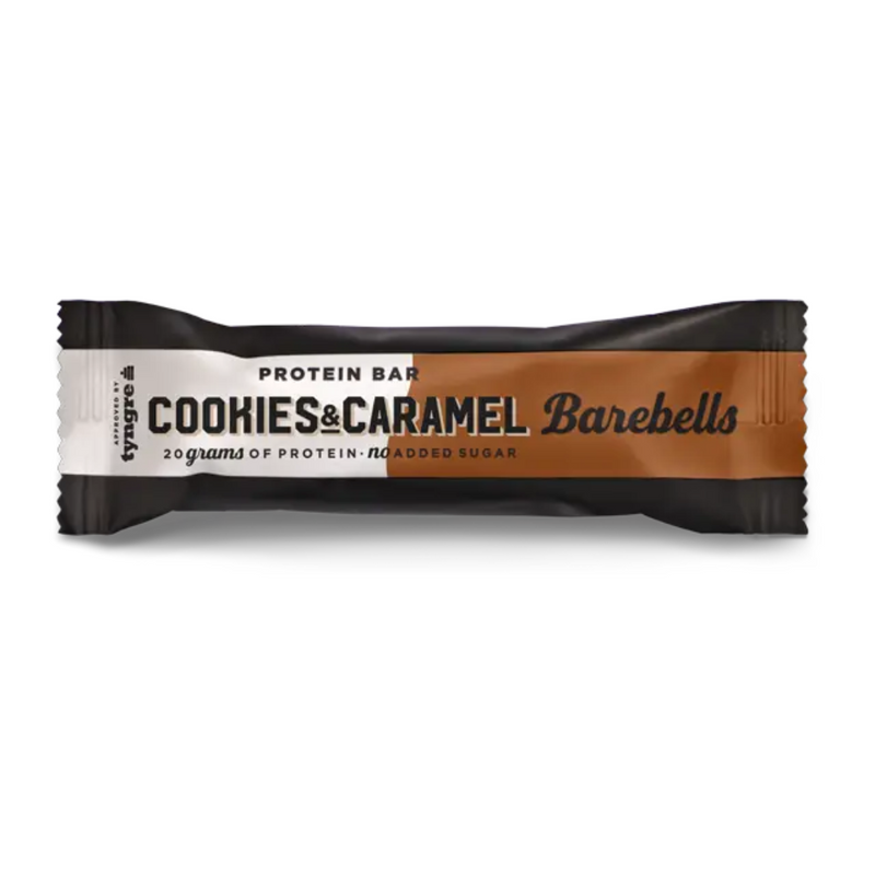 Protein Bar, 55 g-Proteiinipatukka-Barebells-Cookies & Caramel-Aminopörssi