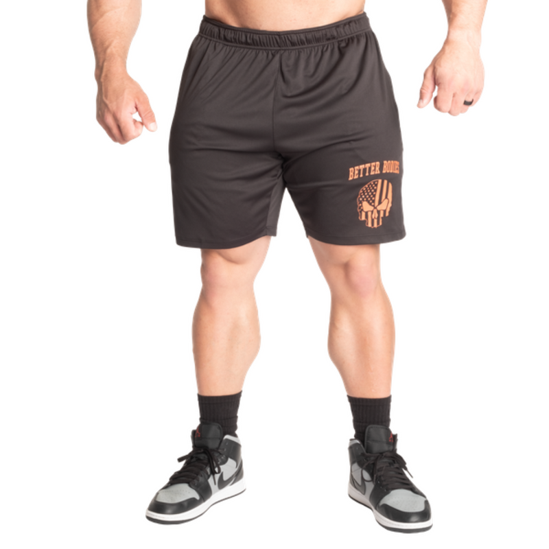 Skull Function Shorts, Black/Flame-Miesten shortsit-Better Bodies-S-Aminopörssi