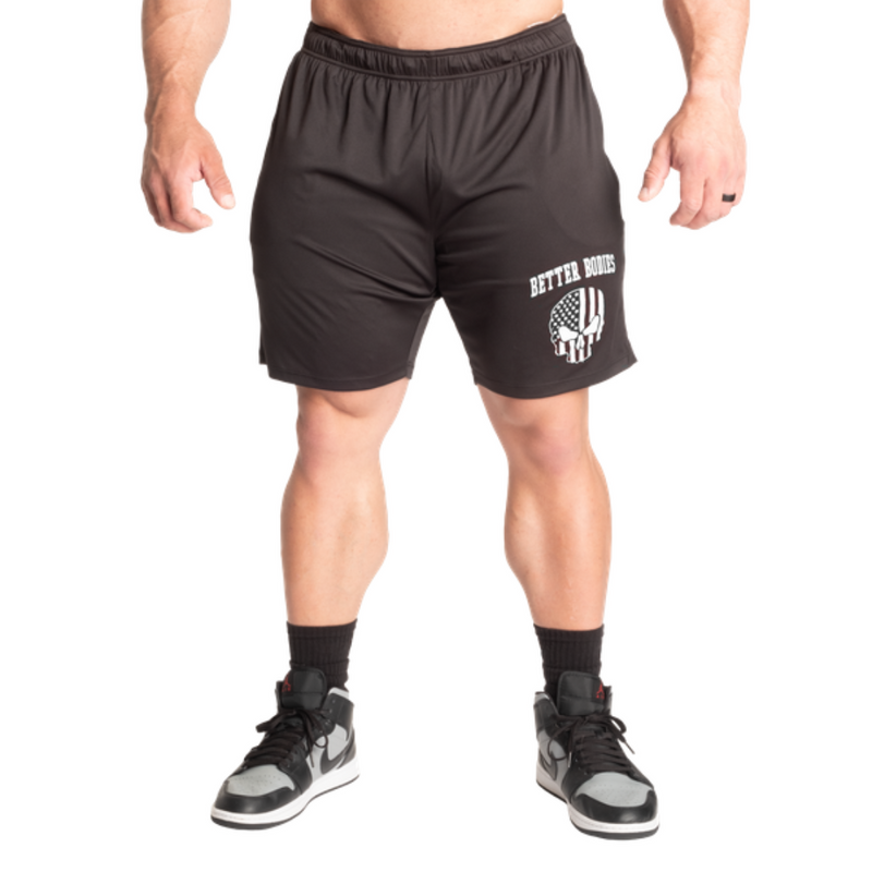 Skull Function Shorts, Black/White-Miesten shortsit-Better Bodies-S-Aminopörssi