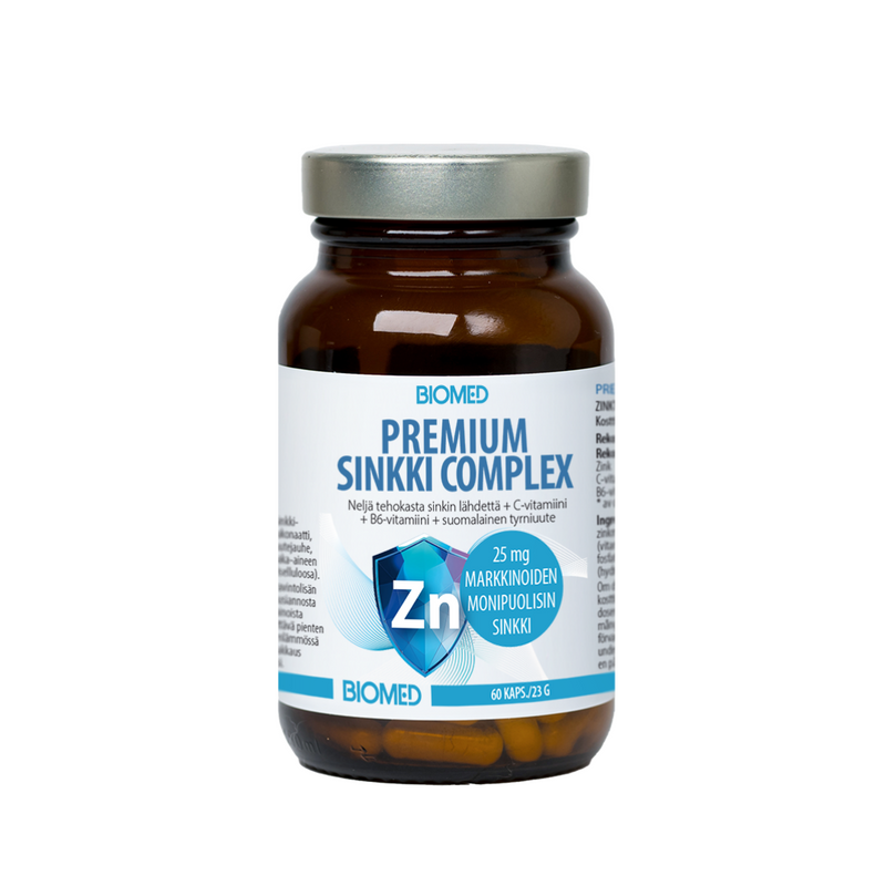 Premium Zinc Complex 60 kaps.-Sinkki-Biomed-Aminopörssi