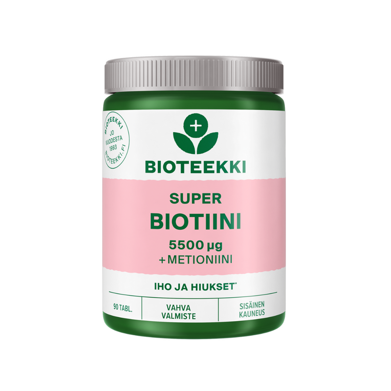 Super Biotiini 5500 µg, 90 tabl.-Biotiini-Bioteekki-Aminopörssi