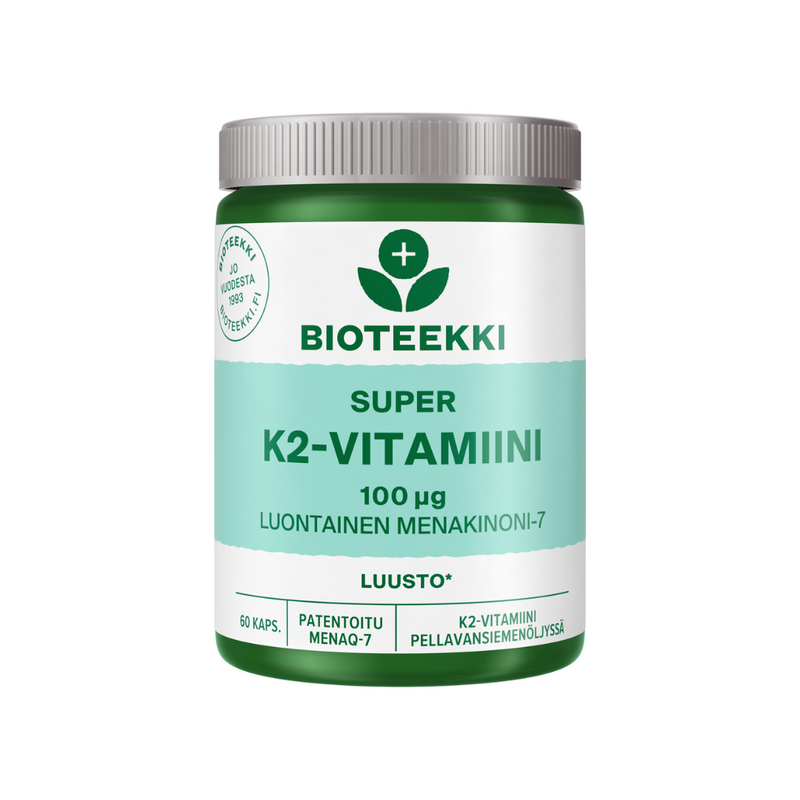 Super K2-vitamiini, 60 kaps.-K-vitamiini-Bioteekki-Aminopörssi