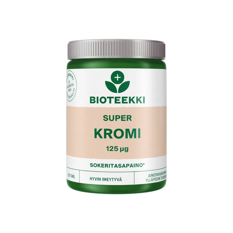 Super Kromi 125 µg, 120 tabl.-Kromi-Bioteekki-Aminopörssi