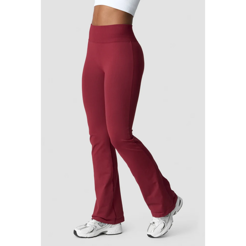 Define Seamless Flared Tights, Burgundy-Naisten trikoot ja leggingsit-ICANIWILL-XS-Aminopörssi