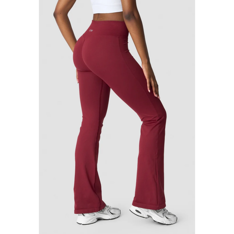 Define Seamless Flared Tights, Burgundy-Naisten trikoot ja leggingsit-ICANIWILL-XS-Aminopörssi