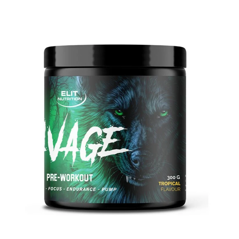 Savage PWO, 300 g-Pre-Workout-Elit Nutrition-Tropical-Aminopörssi