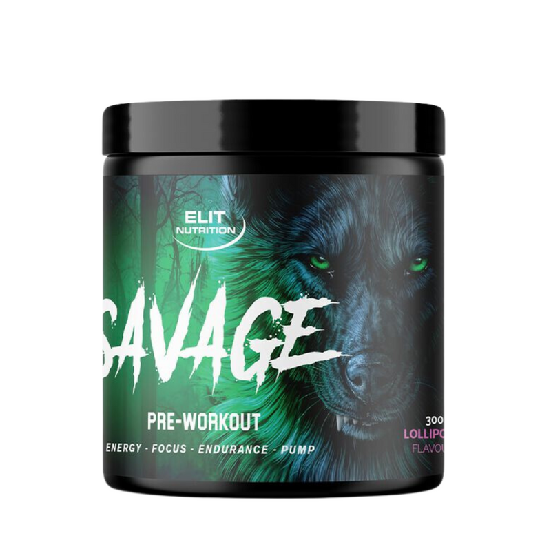 Savage PWO, 300 g-Pre-Workout-Elit Nutrition-Bubblegum-Aminopörssi