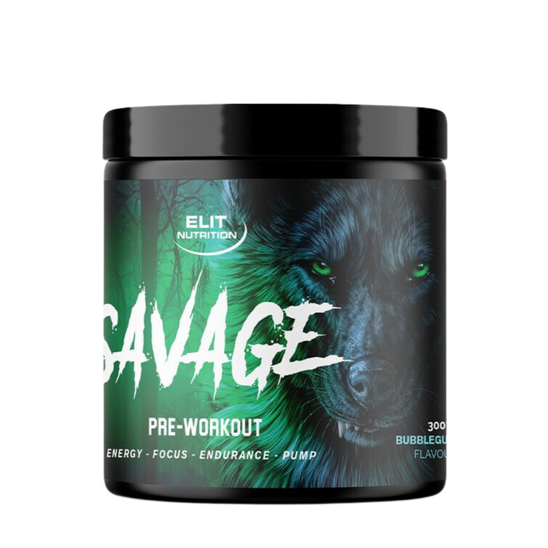 Savage PWO, 300 g-Pre-Workout-Elit Nutrition-Bubblegum-Aminopörssi