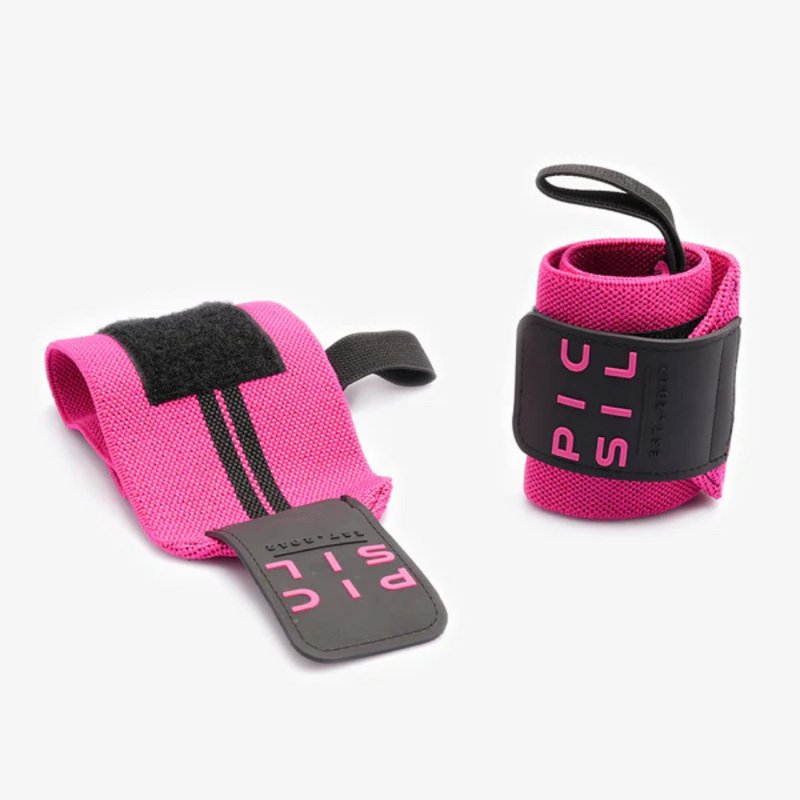 Elastic wrist strap for weightlifting powerlifting, pink-Ranneside-Picsil-Aminopörssi