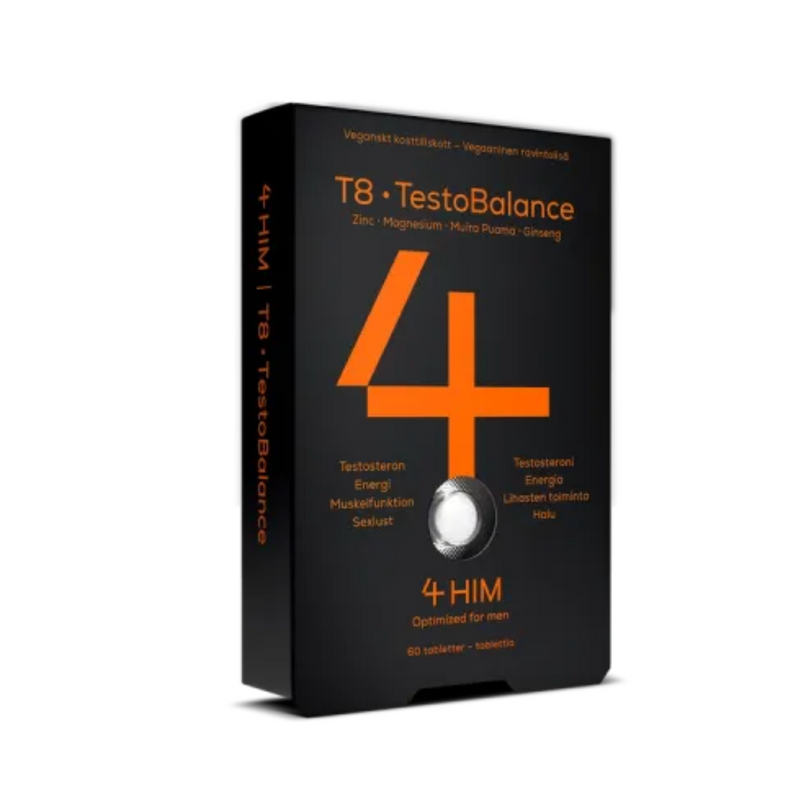 T8 TestoBalance, 60 tabl.-Erityisesti miehille-4HIM 4HER-Aminopörssi