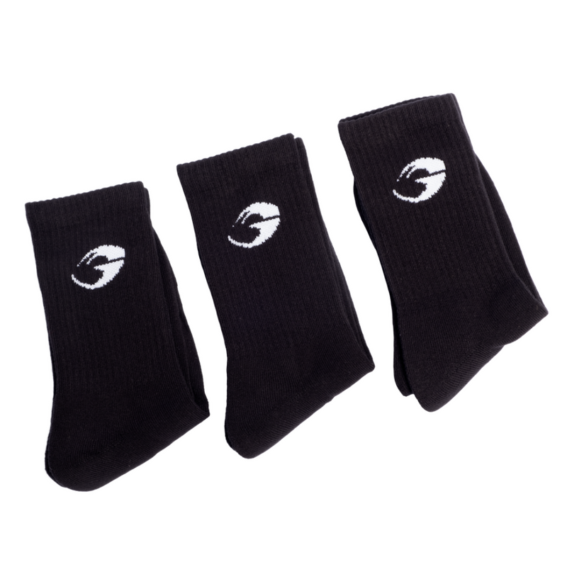 GASP Crew Socks 3-pack Black-Sukat-GASP-M 40-42-Aminopörssi