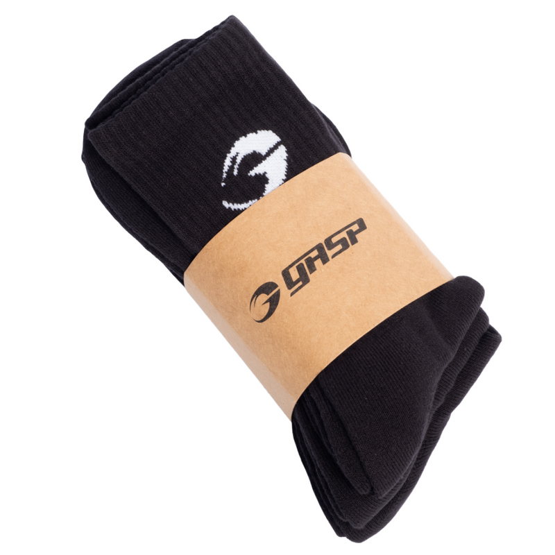 GASP Crew Socks 3-pack Black-Sukat-GASP-M 40-42-Aminopörssi