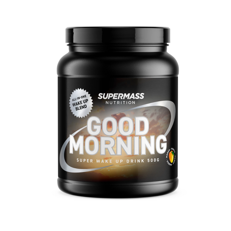 Good Morning, 500 g-Pre-Workout-Supermass Nutrition-Mango-Aminopörssi