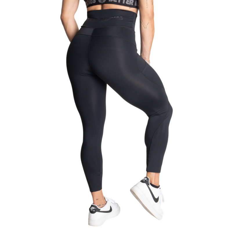 High waist leggings, Black-Naisten trikoot ja leggingsit-Better Bodies-XS-Aminopörssi