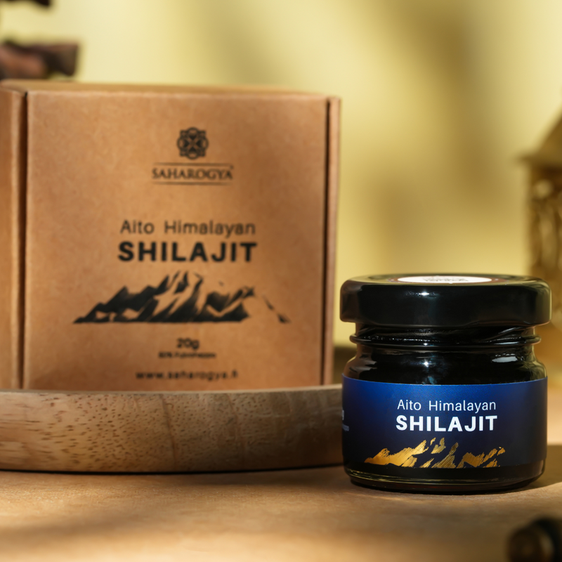 Himalajan Shilajit pihka-Shiljajit-Saharogya-Aminopörssi