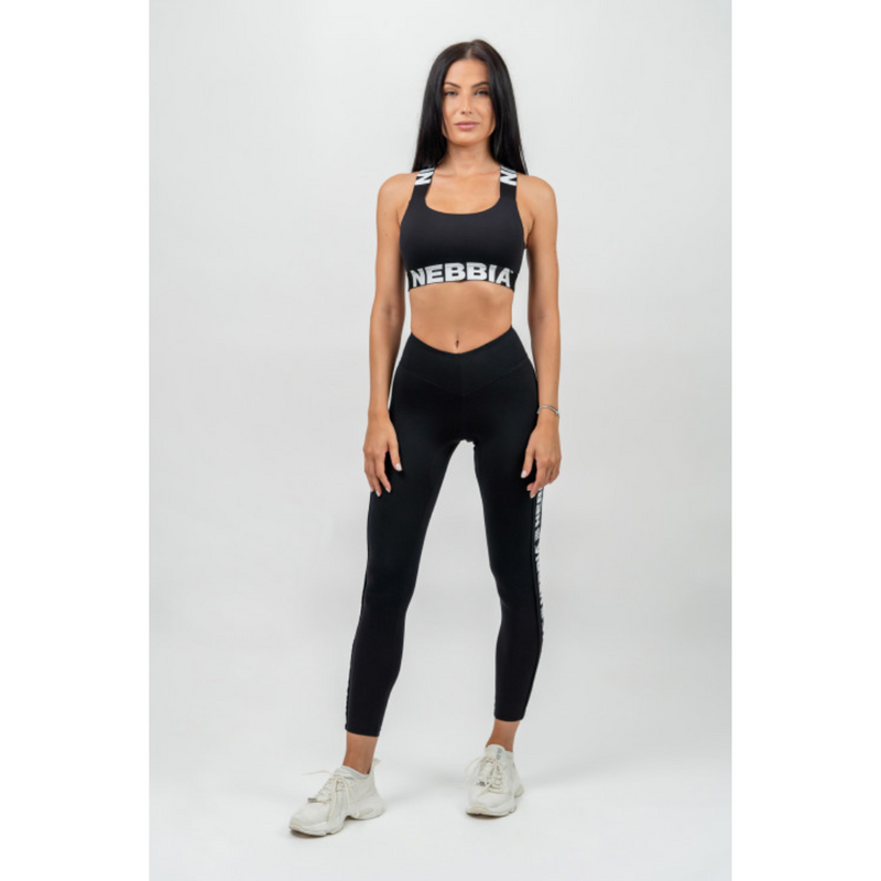 High Waisted Side Stripe Leggings ICONIC 209-Naisten trikoot ja leggingsit-Nebbia-XS-Aminopörssi