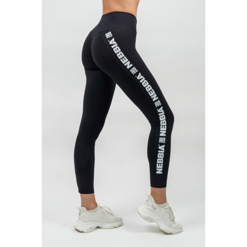 High Waisted Side Stripe Leggings ICONIC 209-Naisten trikoot ja leggingsit-Nebbia-XS-Aminopörssi