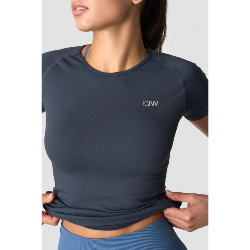 Everyday seamless T-shirt Smoky Blue-Naisten lyhythihaiset ja topit-ICANIWILL-S-Aminopörssi