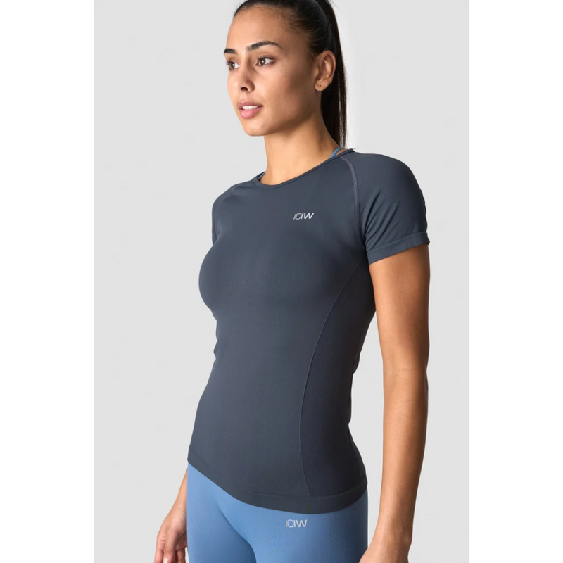 Everyday seamless T-shirt Smoky Blue-Naisten lyhythihaiset ja topit-ICANIWILL-S-Aminopörssi