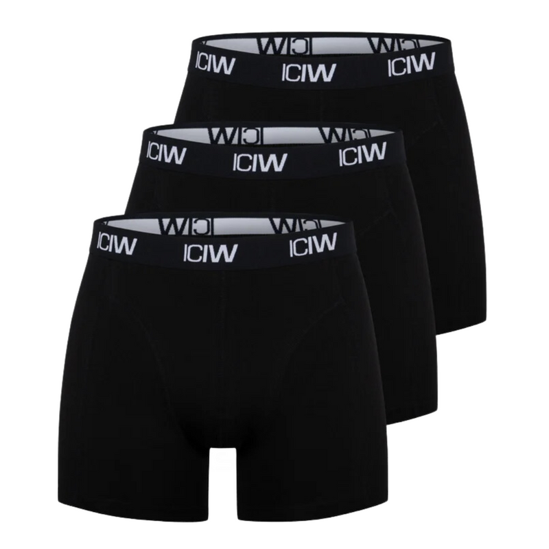 Boxer 3-pack Black-Miesten bokserit-ICANIWILL-S-Aminopörssi