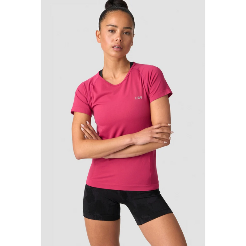 Everyday seamless T-shirt Pink-Naisten lyhythihaiset ja topit-ICANIWILL-S-Aminopörssi