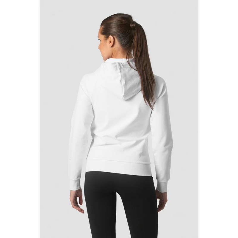 Activity Zip Hoodie Women, White-Naisten pitkähihaiset ja hupparit-ICANIWILL-S-Aminopörssi