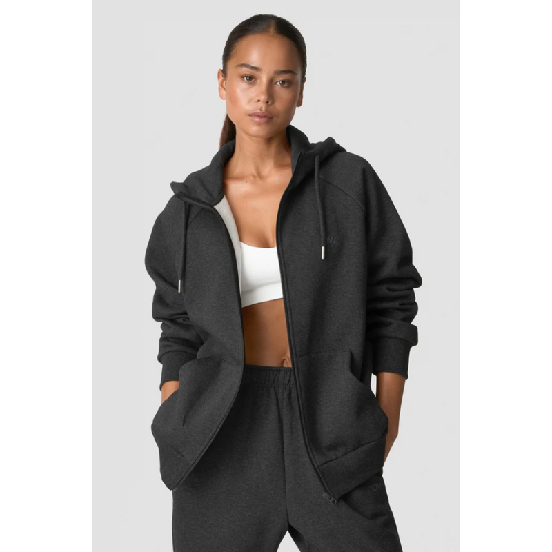 Everyday Zip Hoodie Wmn Dark Gray-Naisten pitkähihaiset ja hupparit-ICANIWILL-S-Aminopörssi