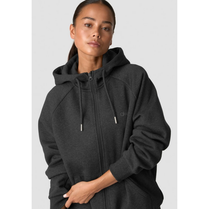 Everyday Zip Hoodie Wmn Dark Gray-Naisten pitkähihaiset ja hupparit-ICANIWILL-S-Aminopörssi