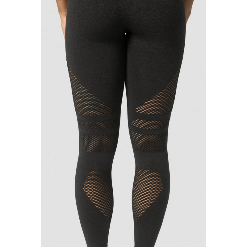 Queen Mesh Seamless Tights, Graphite Melange-Naisten trikoot ja leggingsit-ICANIWILL-S-Aminopörssi