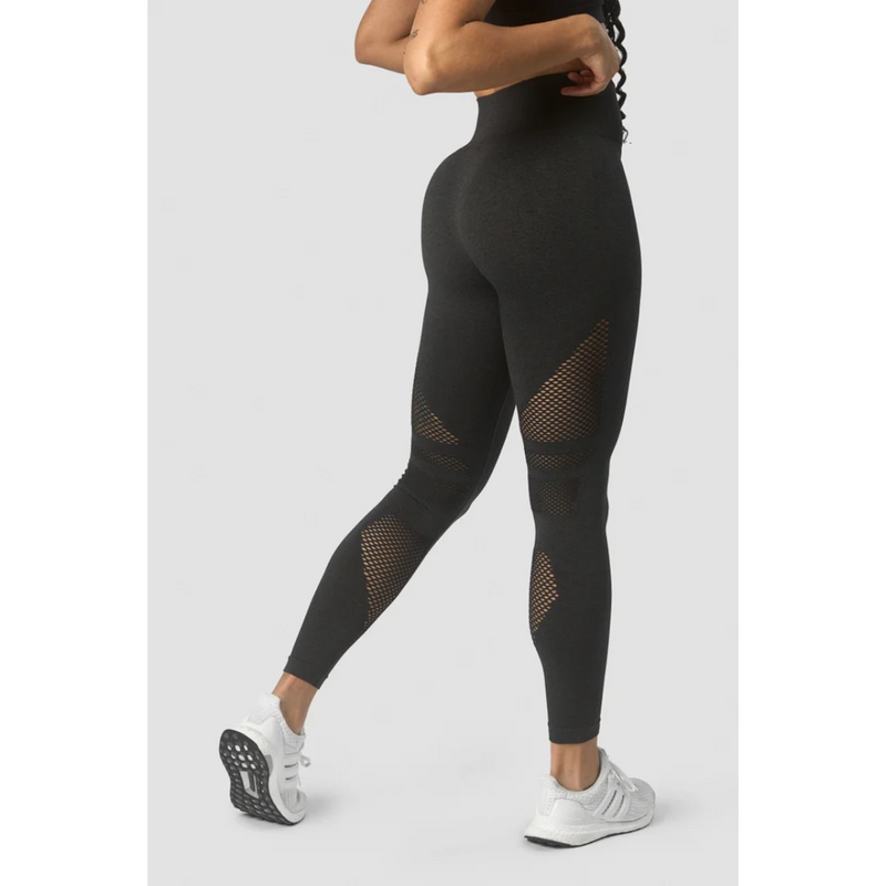 Queen Mesh Seamless Tights, Graphite Melange-Naisten trikoot ja leggingsit-ICANIWILL-S-Aminopörssi