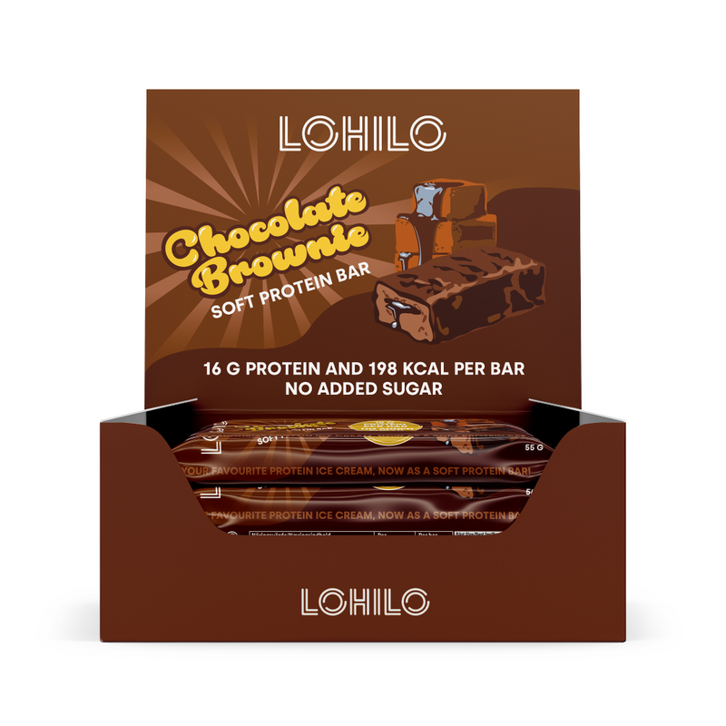 LOHILO Proteiinipatukka 55 g x 12 kpl-Proteiinipatukka-LOHILO-Chocolate Brownie-Aminopörssi