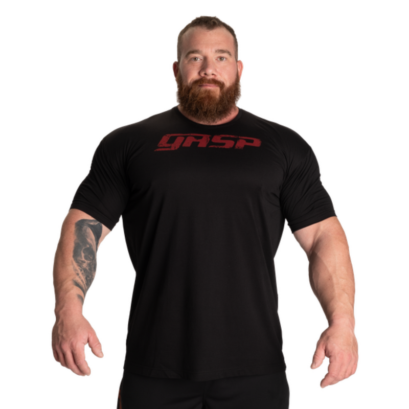 Legacy Gym Tee, Black / Red-Miesten T-paita-GASP-M-Aminopörssi