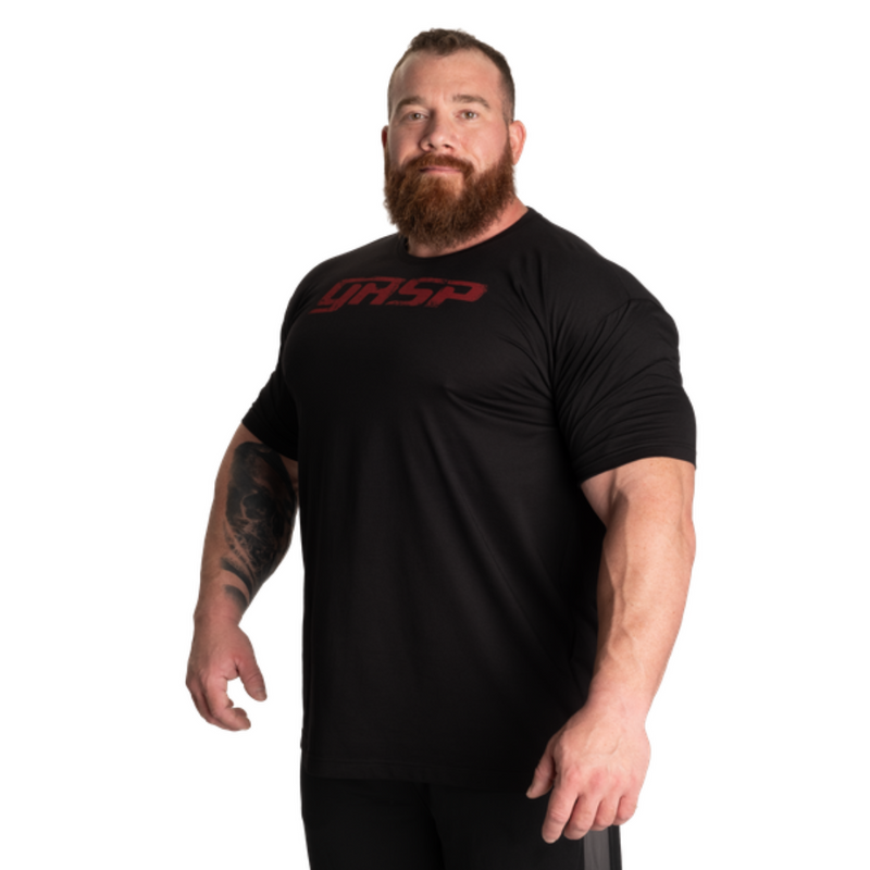 Legacy Gym Tee, Black / Red-Miesten T-paita-GASP-M-Aminopörssi