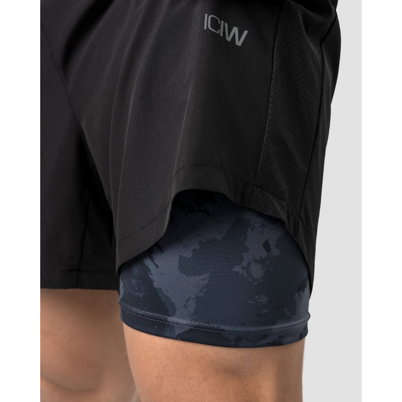 Mercury 2 in 1 shorts Black Camo-Miesten shortsit-ICANIWILL-S-Aminopörssi