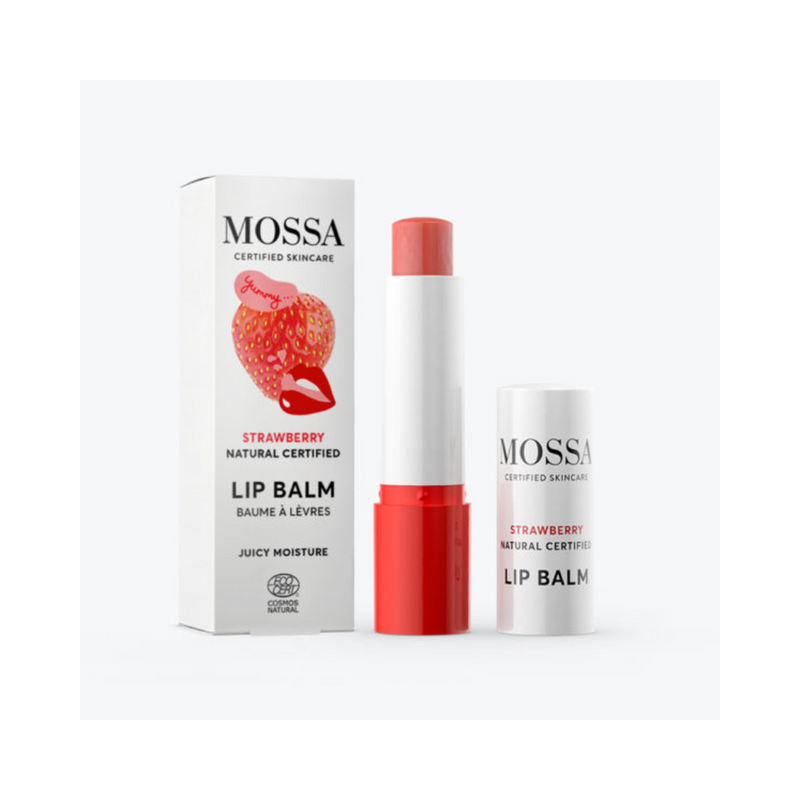 Mossa Lip Balm Mansikkahuulivoide 4,5 g-Kasvovoide-Mossa-Aminopörssi