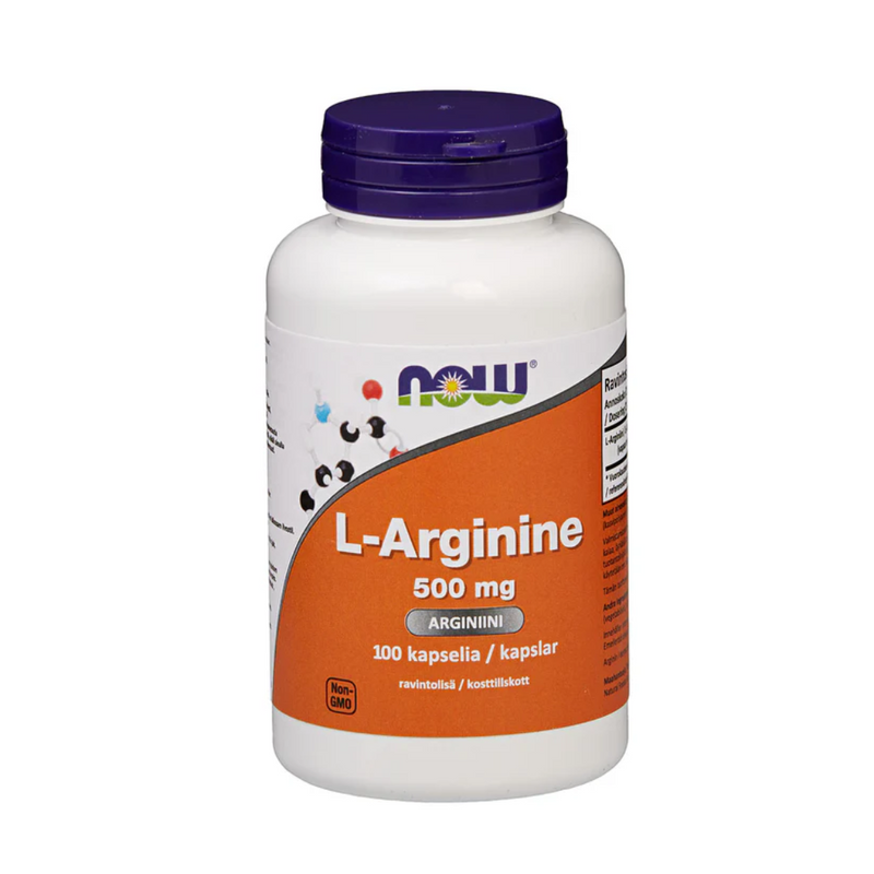 L-Arginine 500mg, 100 kaps.-L-Arginiini-NOW® Foods-Aminopörssi