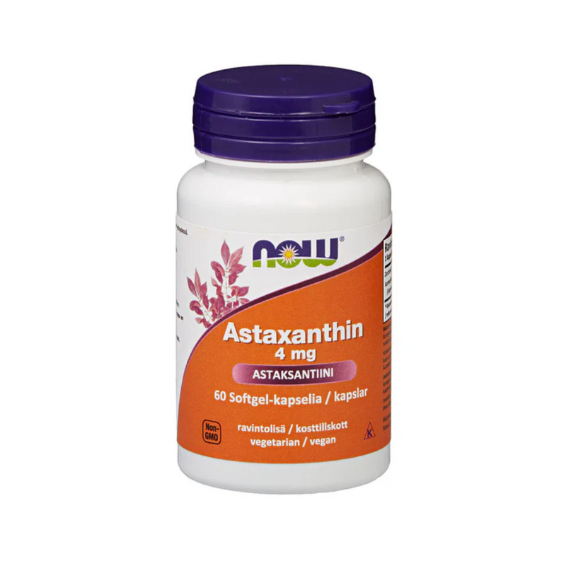 Astaxanthin 4 mg, 60 kaps.-Astaksantiini-NOW® Foods-Aminopörssi