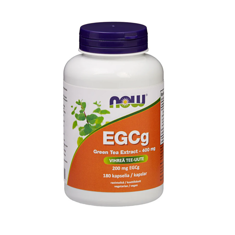 EGCg 400mg, 180 kaps.-Vihreä tee-NOW® Foods-Aminopörssi