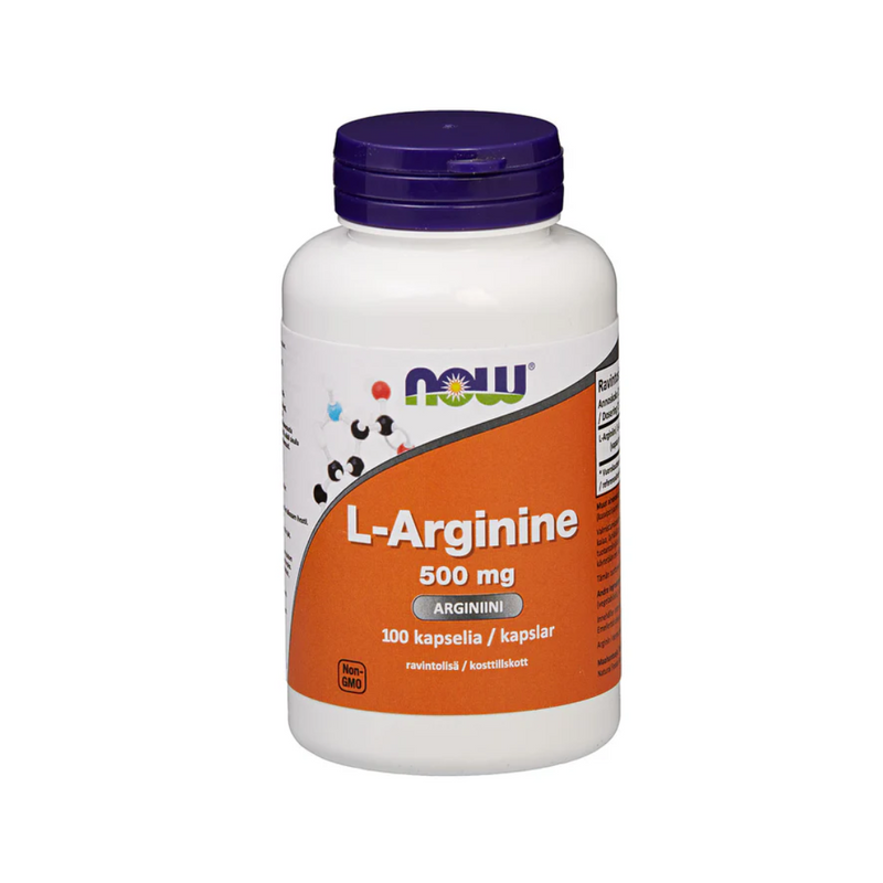 L-Arginine 500mg, 100 kaps.-L-Arginiini-NOW® Foods-Aminopörssi