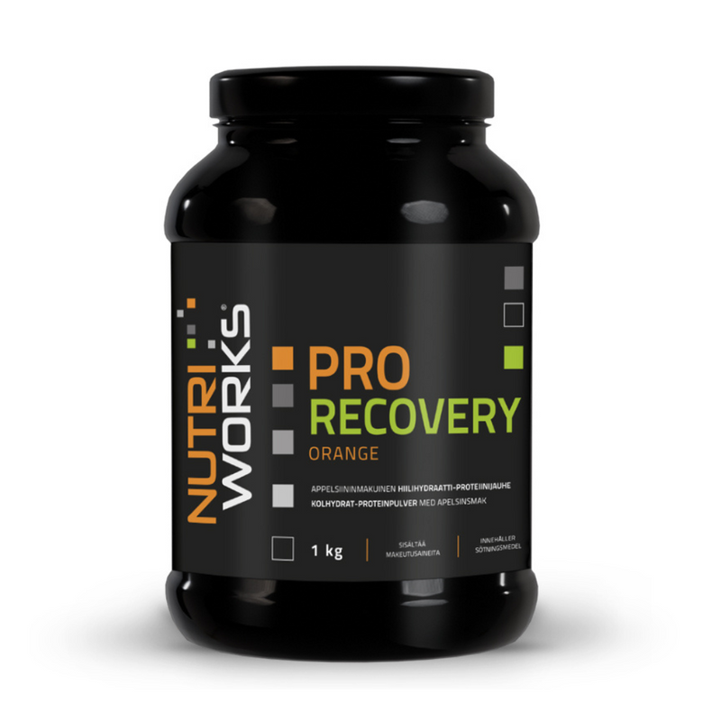 Black Line Pro Recovery, 1 kg-Palautusjuoma-Nutri Works-Orange-Aminopörssi