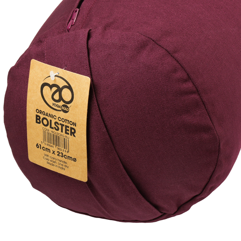 Yoga-Mad Organic Cotton Bolster, Plum-Joogabolsteri-YogaMad-Aminopörssi