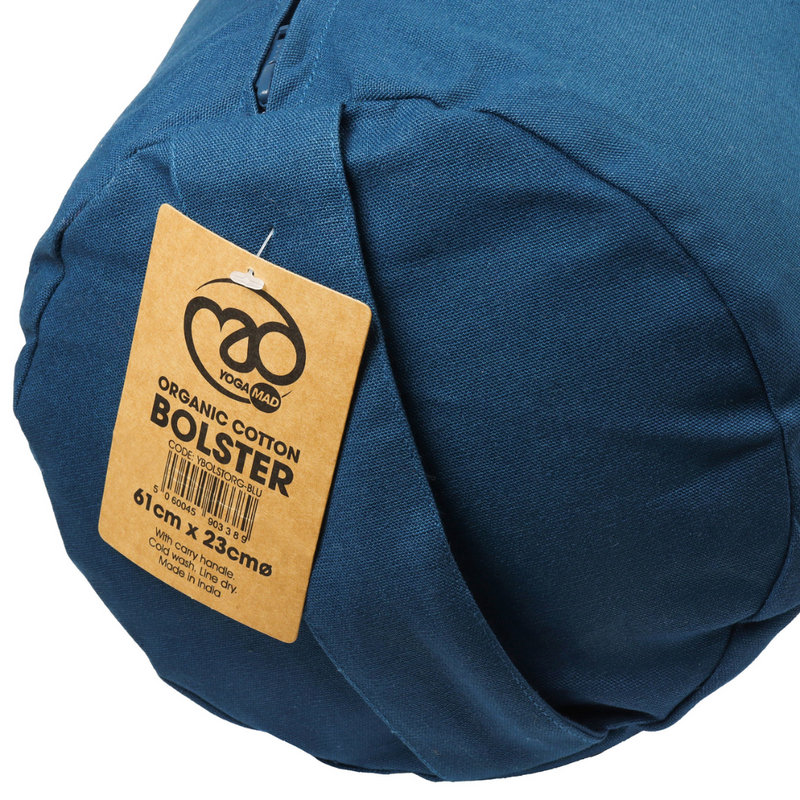 Yoga-Mad Organic Cotton Bolster, Blue-Joogabolsteri-YogaMad-Aminopörssi