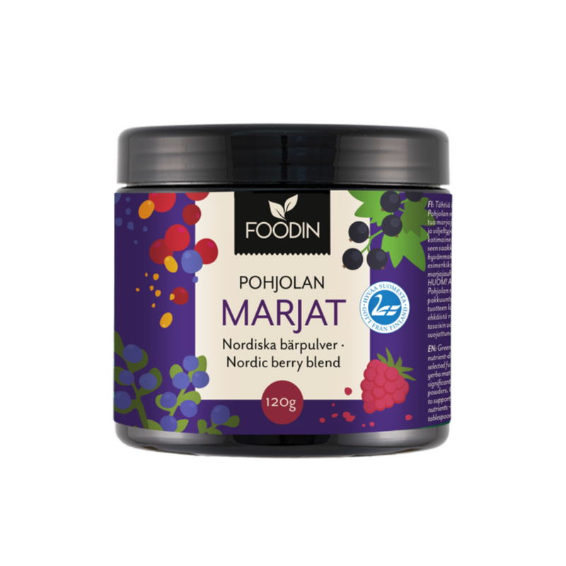 Pohjolan marjat kotimainen, 120 g-Marjajauhe-Foodin-Aminopörssi