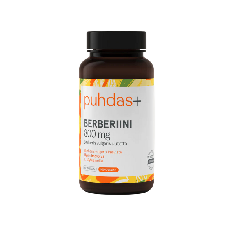 Berberiini 800 mg, 60 kaps.-Berberiini-Puhdas+-Aminopörssi