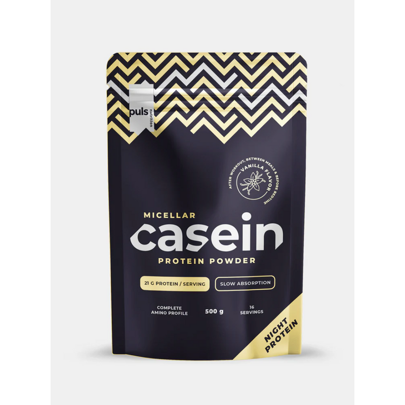 Casein Protein Powder, 500 g-Herakonsentraatti-PULS-Vanilla-Aminopörssi