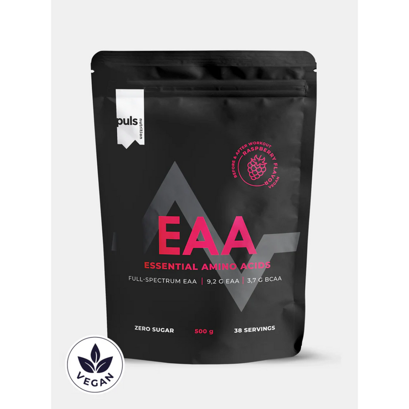 EAA, 500 g-EAA-PULS-Raspberry-Aminopörssi