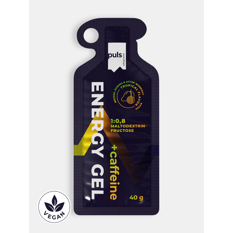 Energy Gel + caffeine, 40 g-Energiageeli-PULS-Tropical-Aminopörssi